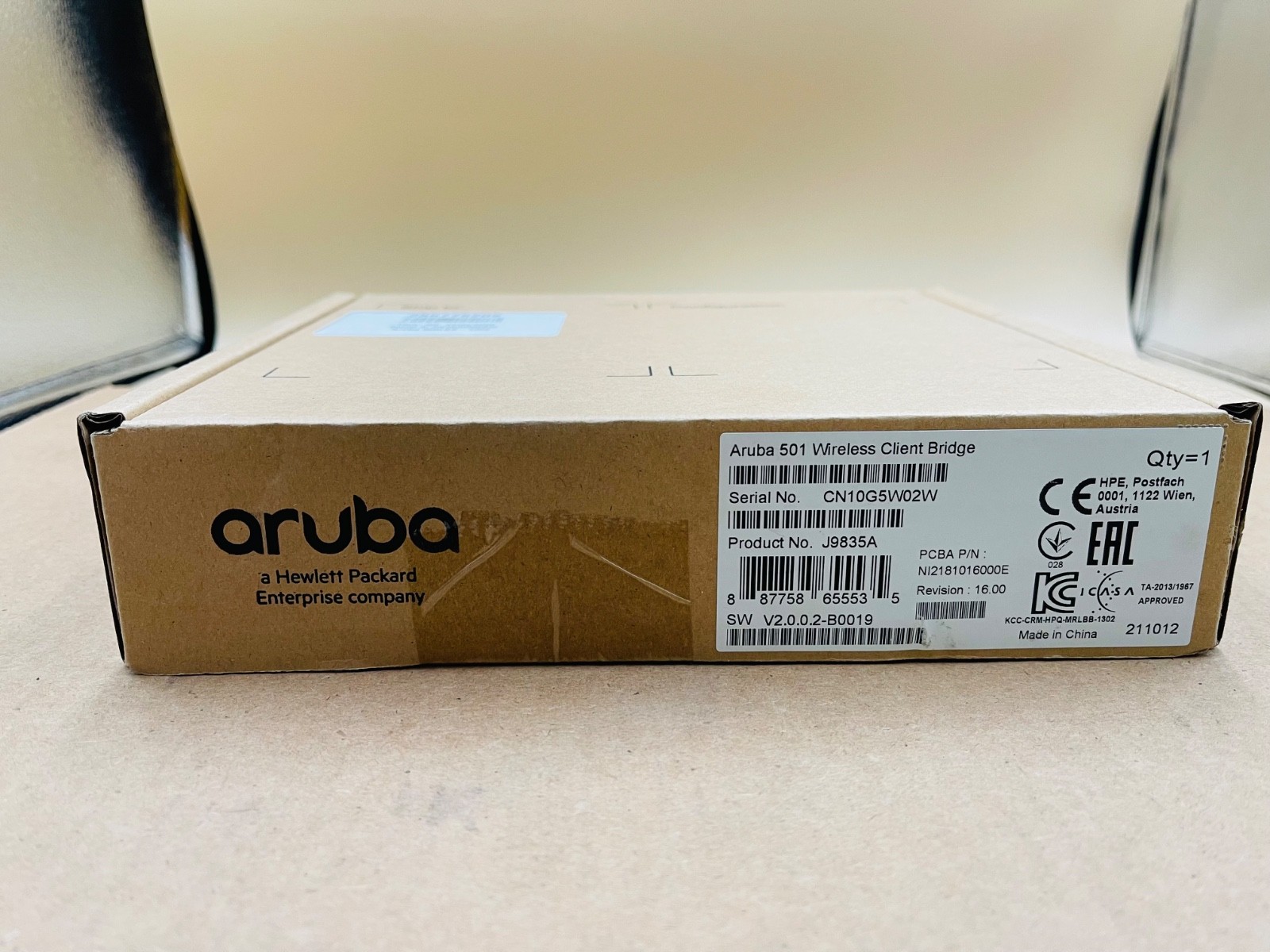 Aruba 501 Wireless Client Bridge J9835A 802.11ac Dual-Band Client Bridge
