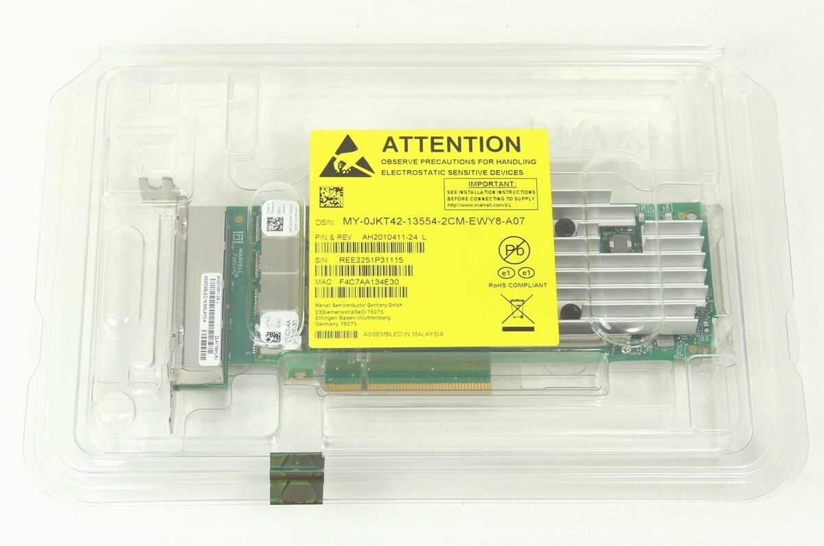 NEW Dell JKT42 QLogic QL41164HLRJ Quad Port 10GB RJ-45 Network Adapter