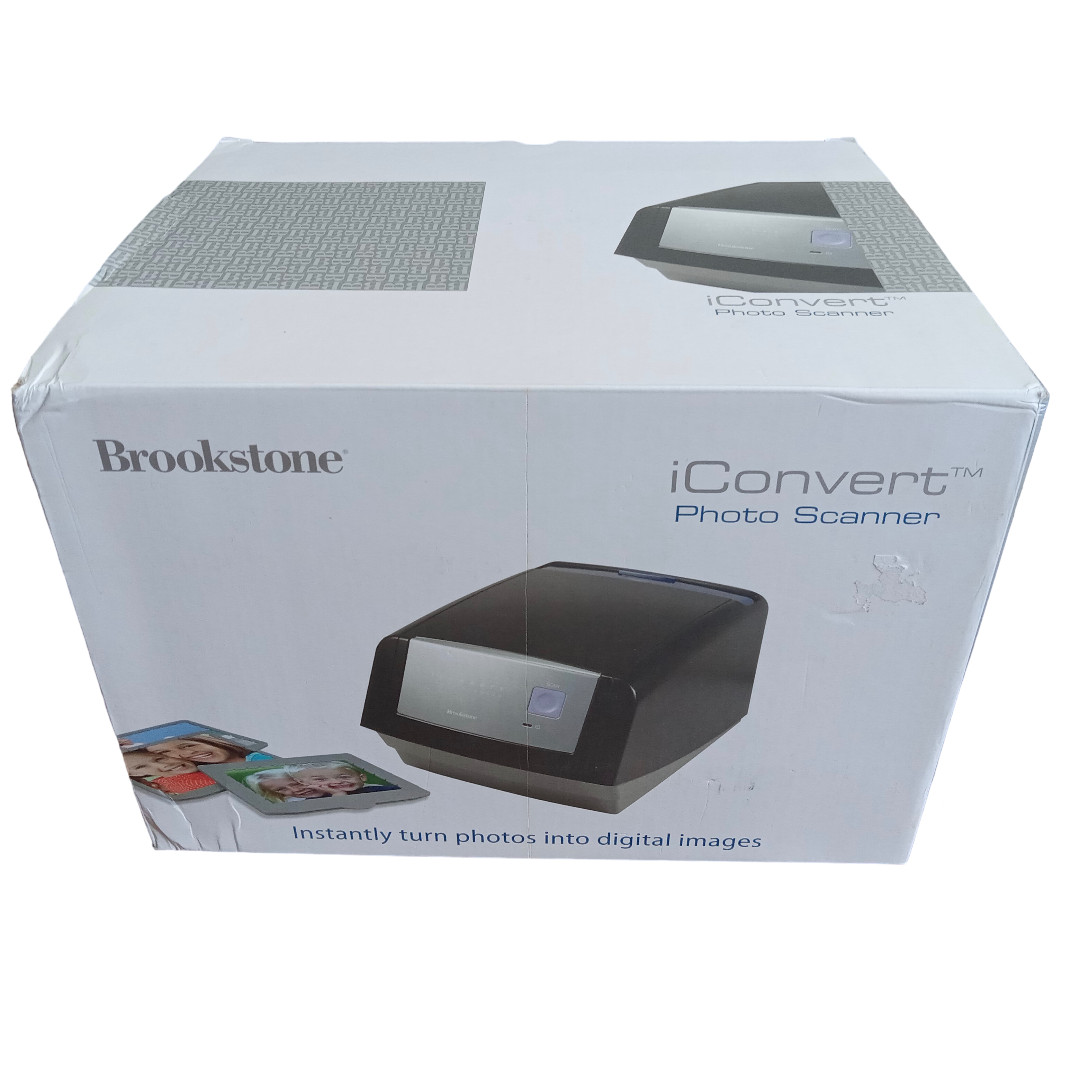 Brookstone iConvert Photo Digital Scanner 600 DPI USB Scans photos