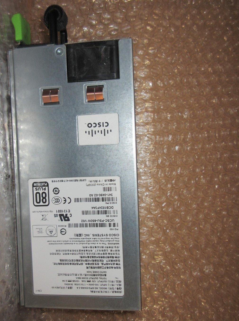 Cisco DPS-650AB-2A 650W Power Supply for UCS C220 M3 Server