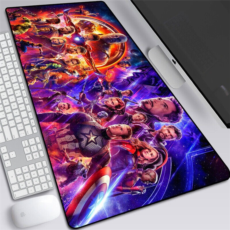 The Avengers 3D Printing Big Mouse Pad Office Desk Mat Laptop Pad Non-Slip Gift