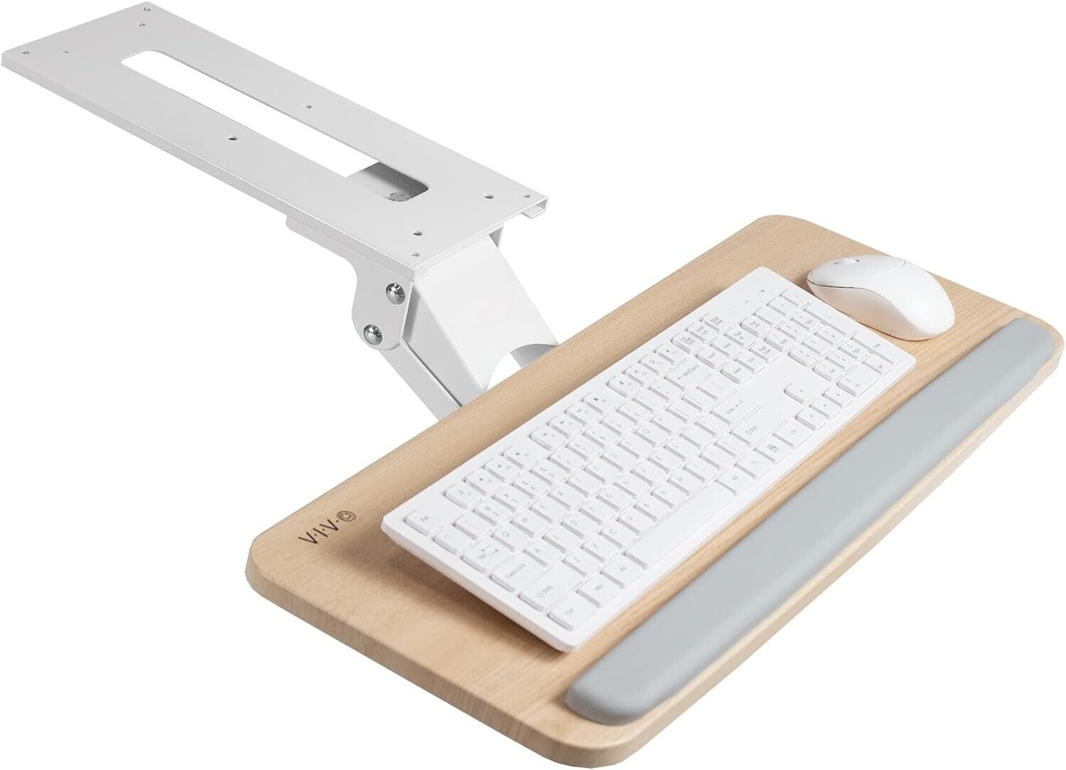 VIVO Adjustable Computer Keyboard Mouse Platform Tray Ergonomic Under Table Desk