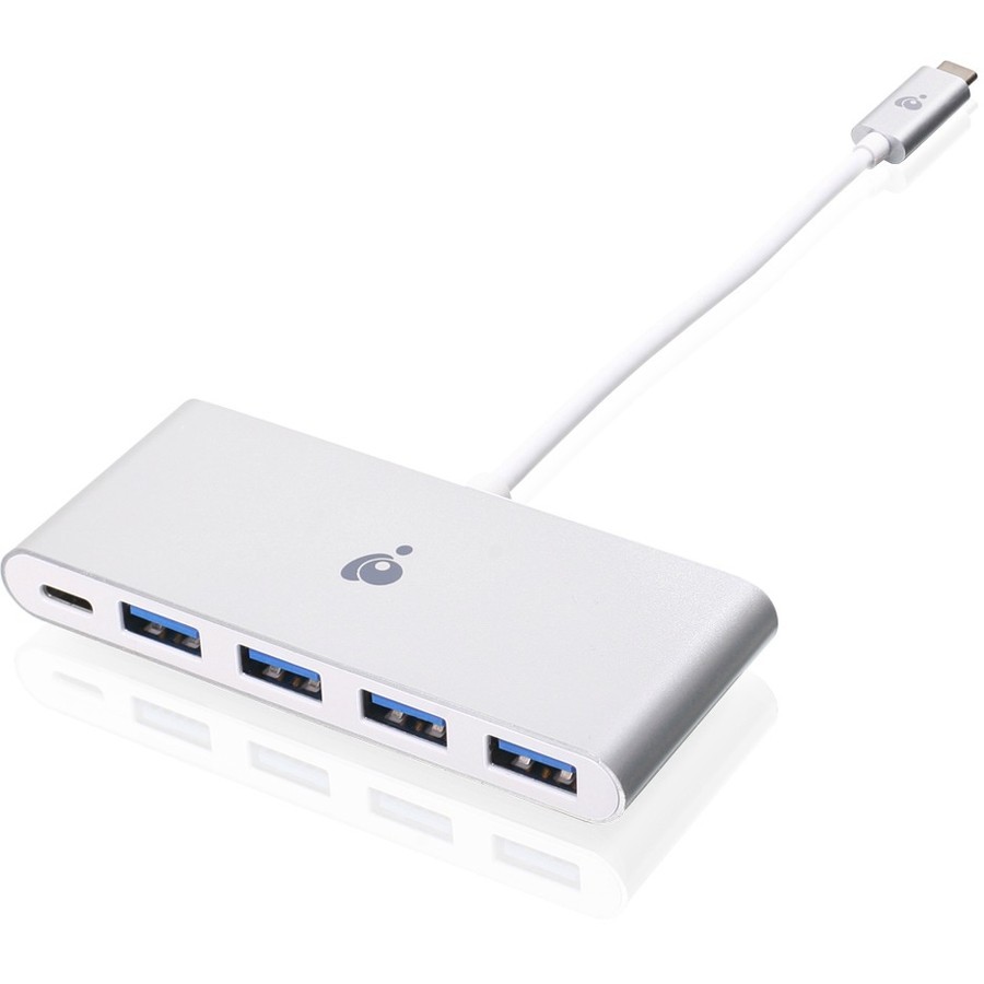 IOGEAR USB-C to 4 Port USB-A Hub with Power Delivery Pass-Through (GUH3C4PD)