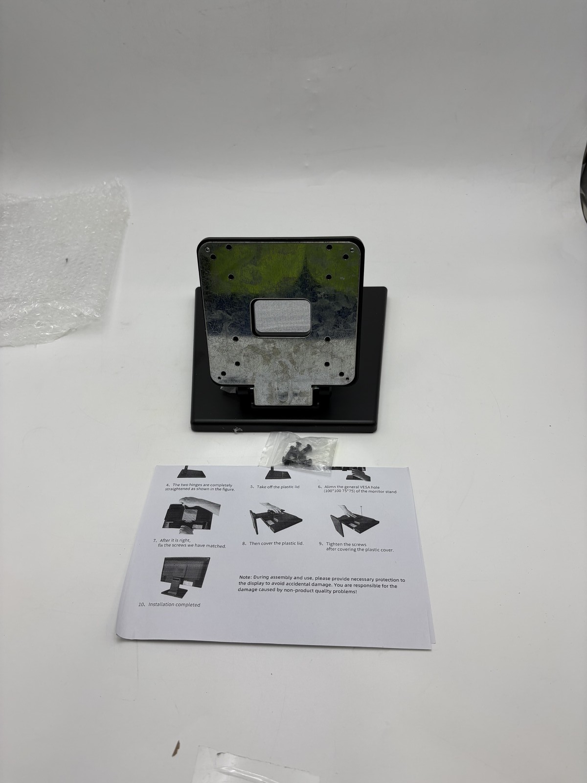 BLACK - CTA ADJUSTABLE MONITOR DESK MOUNT WITH WEIGHTED BASE FOR 14"-27" MONITOR
