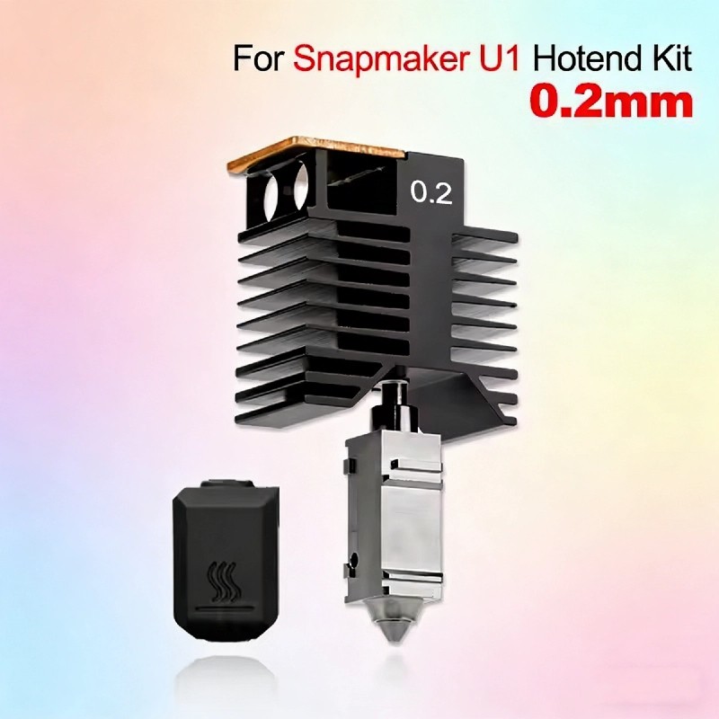 For Snapmaker U1 Hotend Kit Detachable Hardened Steel Nozzle 0.2/0.4/0.6/0.8mm