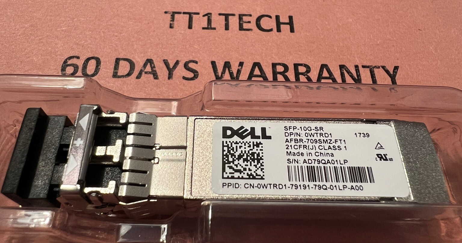 1 Genuine Dell 10Gb GP-10GSFP-1S WTRD1 0WTRD1 SFP-10G-SR 10Gbase-sr transceiver