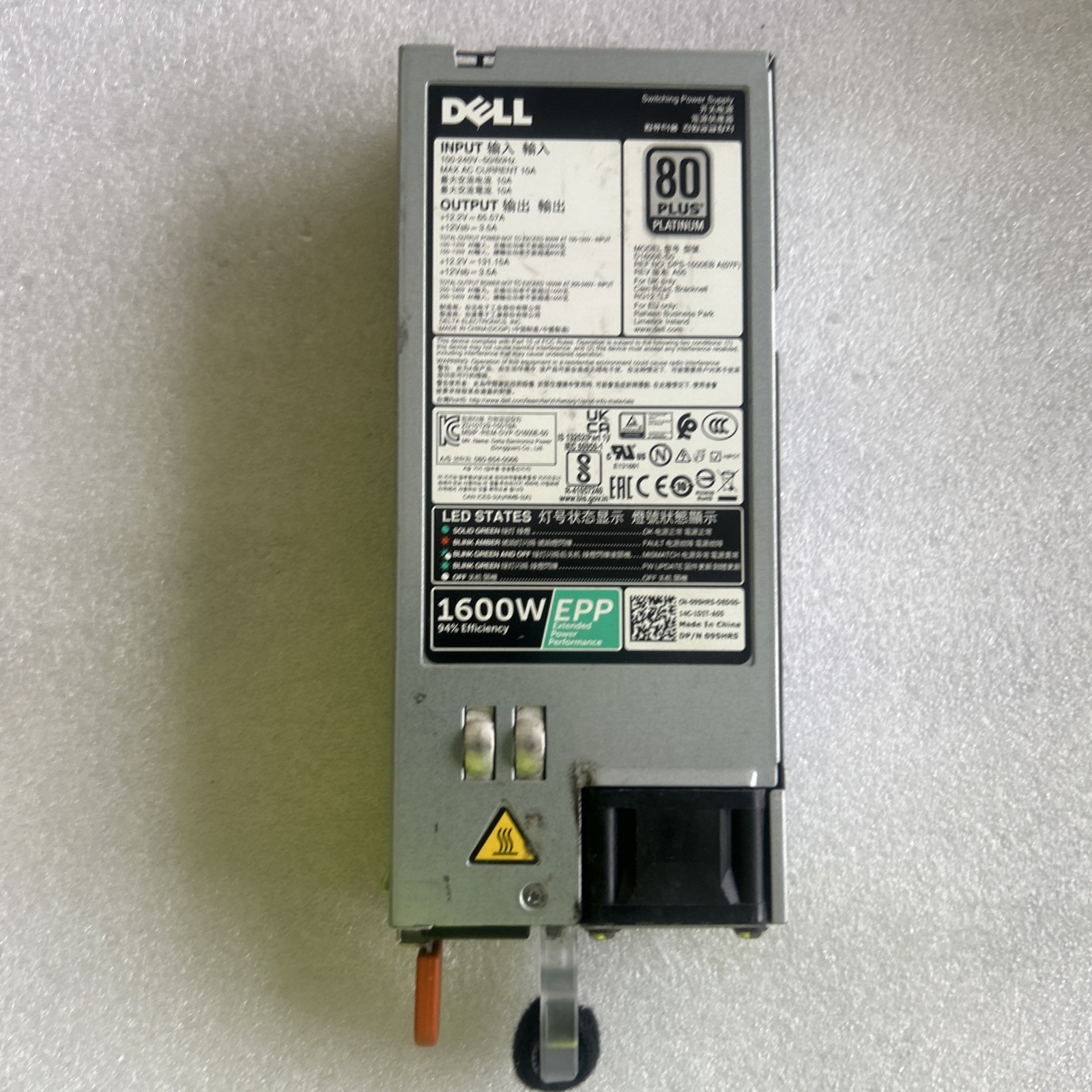 Dell  1600w Extended Power Performance Server Power Unit(UNTESTED)