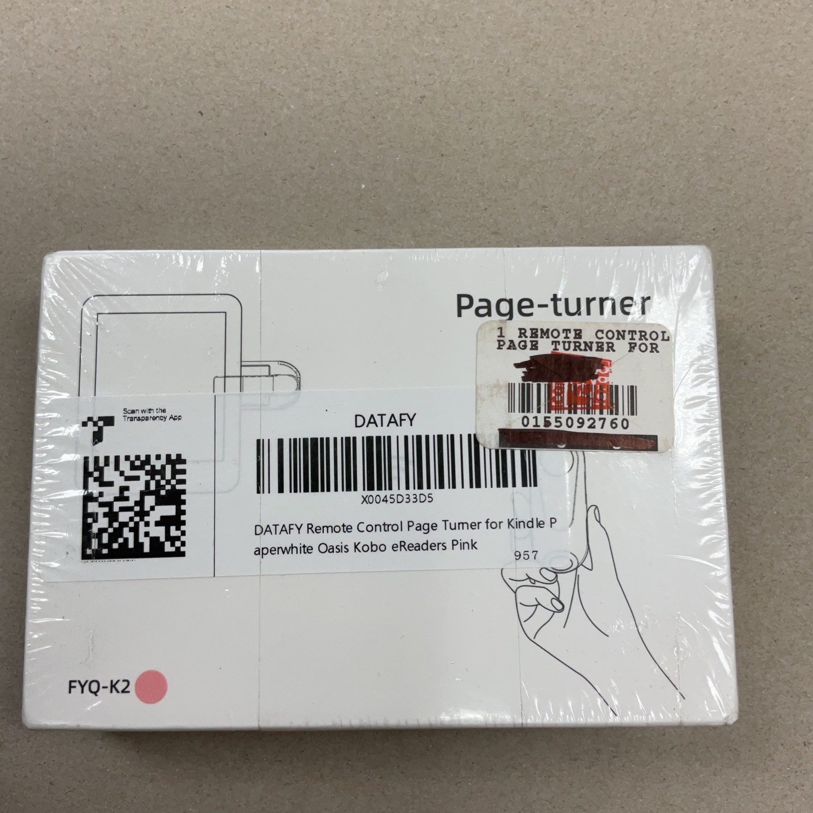 Datafy - Remote Control Page Turner for Kindle - Pink