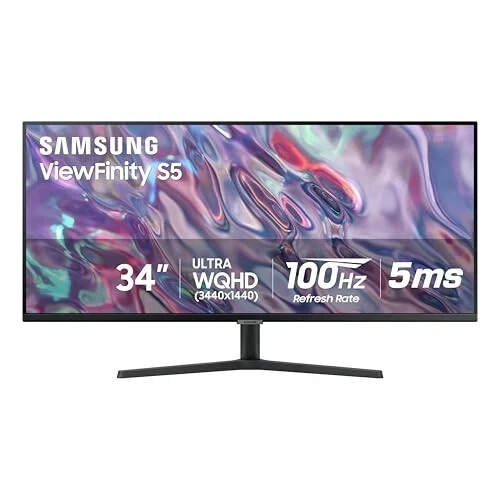 SAMSUNG 34" CONFIGURED S50GC SERIES ULTRA-WQHD MONITOR LS34C502GANXZA - BLACK