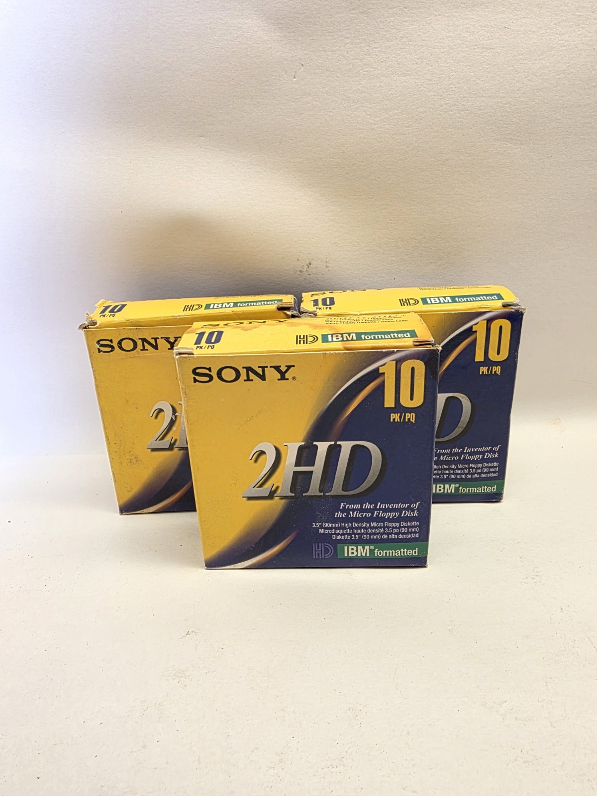 Vintage SONY 2HD IBM Formatted 1.44MB Pack Of 10 Floppy Disks - 10MFD 2HDef Open