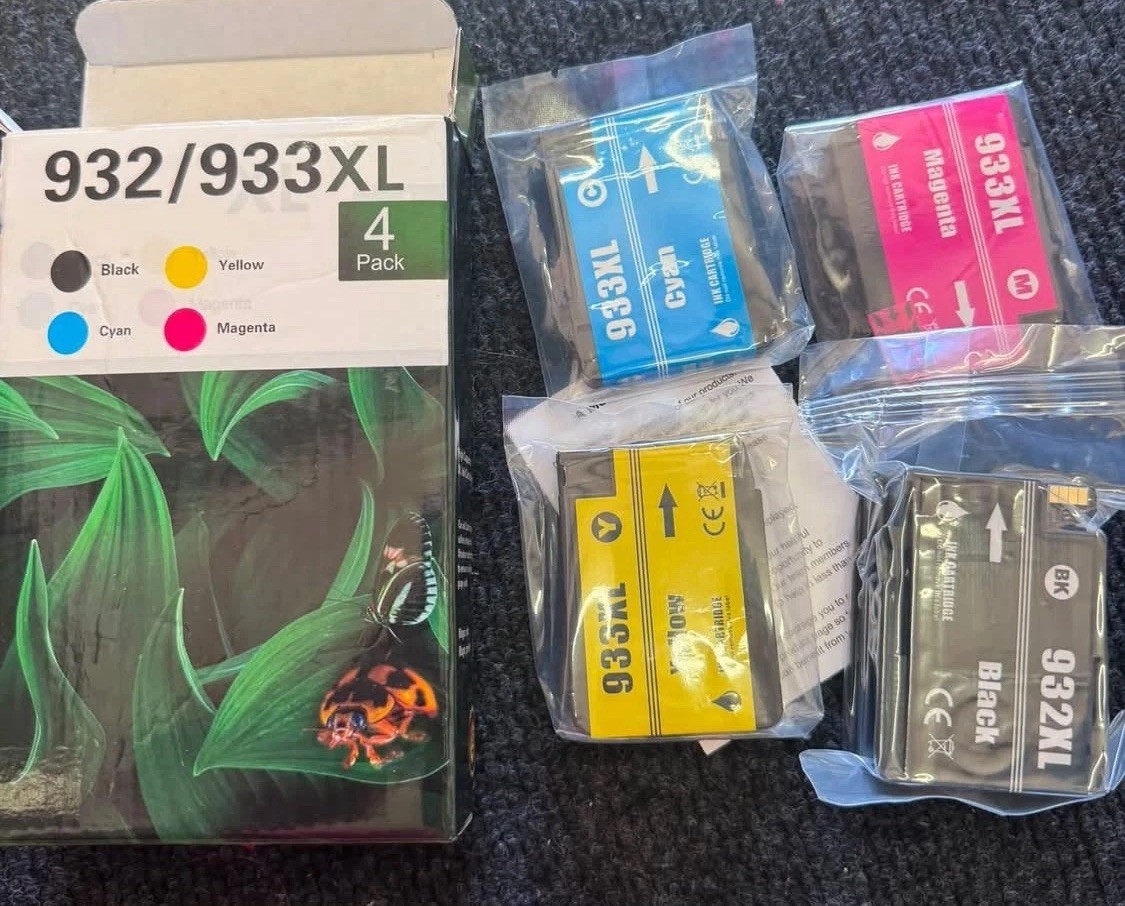 MR.INK 932XL 933XL Compatible Ink Cartridges 4 Pack BK C M Y for HP OfficeJet