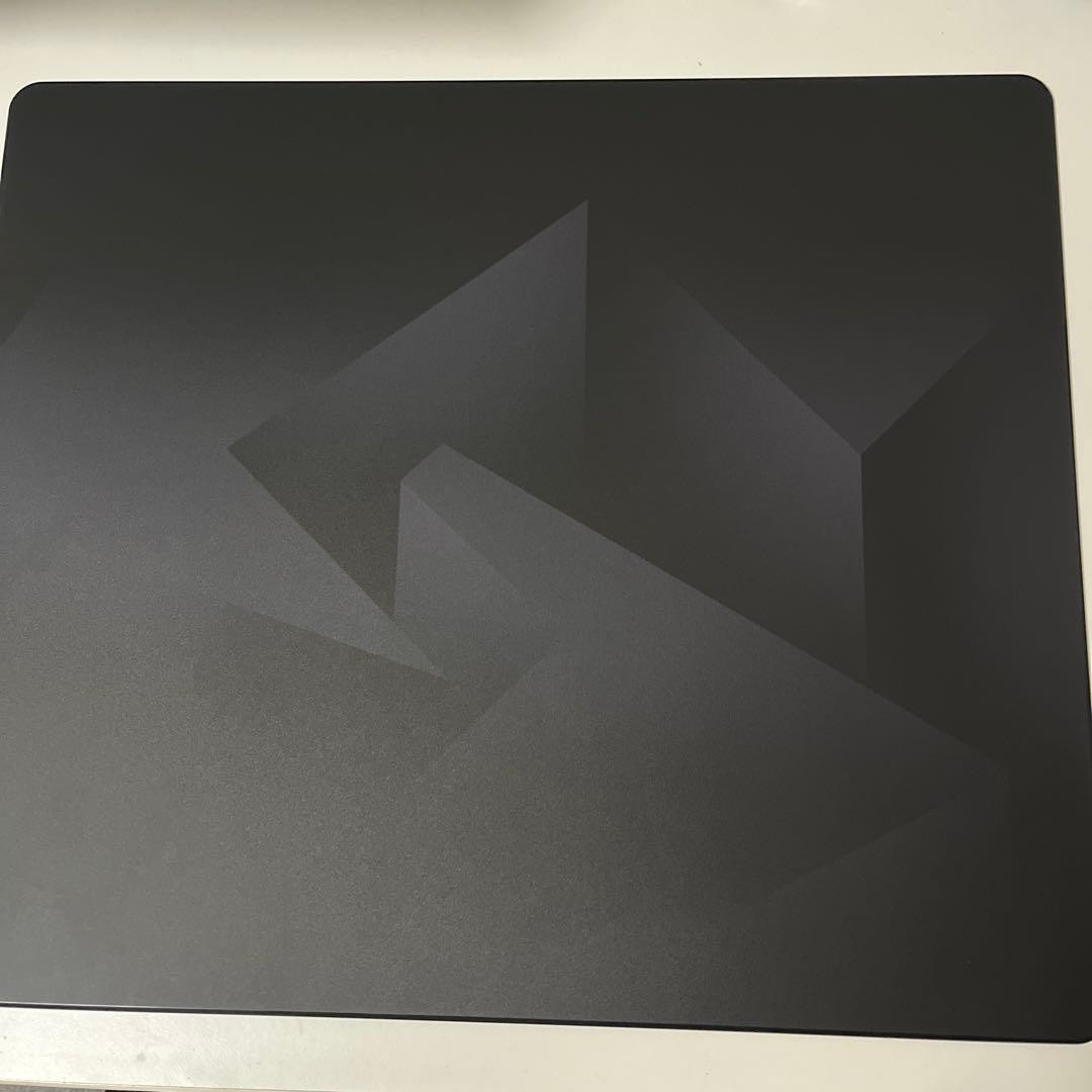 GLSSWRKS Polarity Glass Gaming Mouse Pad Black Standard Esports Mat 490x420mm JP
