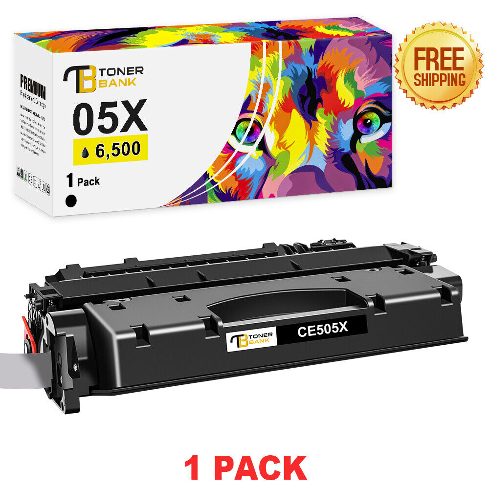 1-6PK Black CE505X Toner Cartridge for HP 05X Laserjet P2050 P2055 2056 Printer