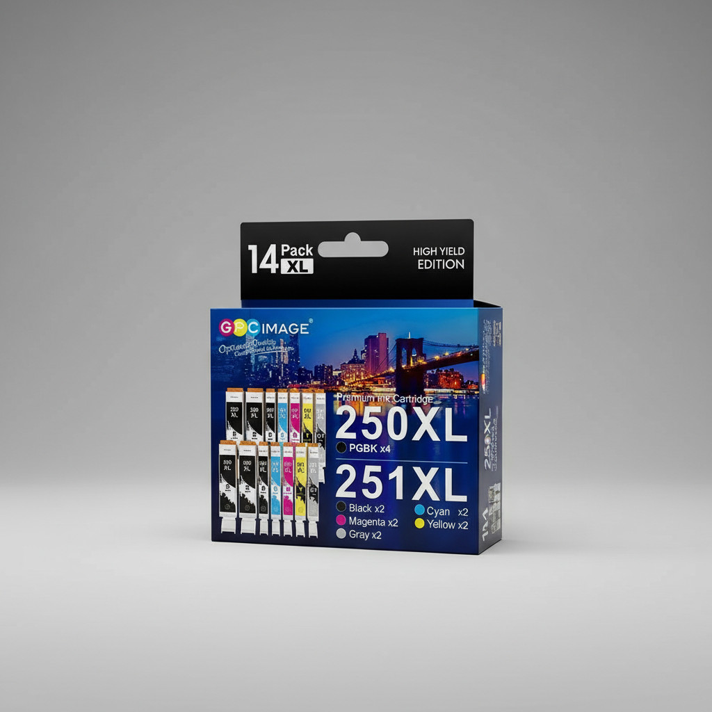 GPC Image Compatible Ink Cartridge For Canon PGI-250XL CLI-251XL Printers