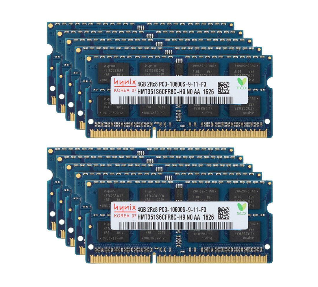 Hynix 10pcs 4GB 4G DDR3 1333 MHz PC3-10600S 204 PIN SODIMM Laptop Memory RAM #N