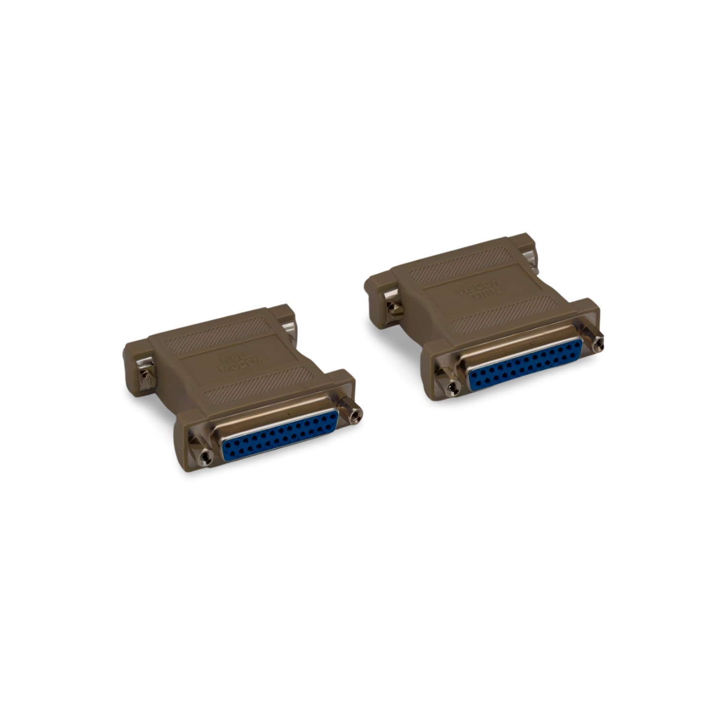 Null Modem Adapter DB25 Female to DB25 Female - Beige