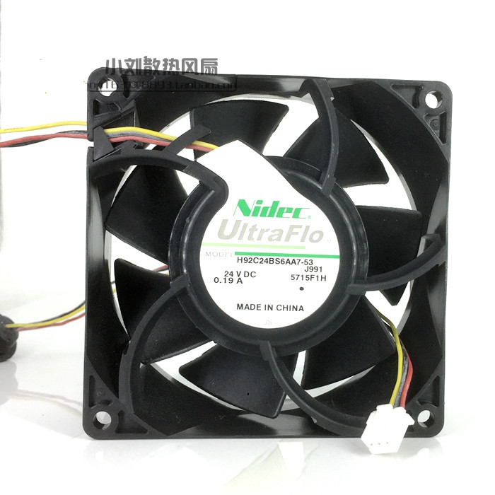  Nidec 9232 H92C24BS6AA7-53 24V 0.19A 9CM Inverter Cooling and cooling fan