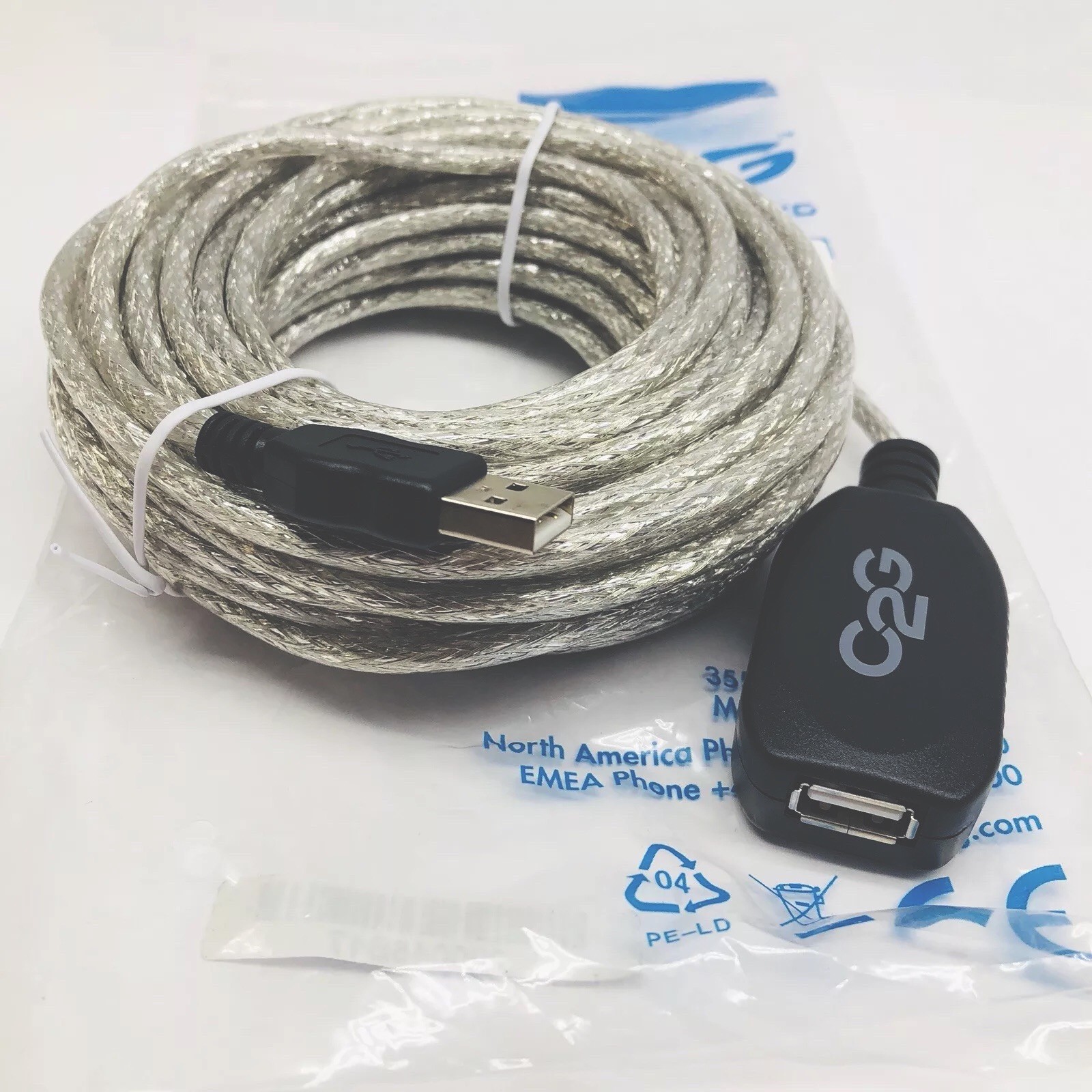 C2G-3900- CABLE TO GO 12M USB2.0 MALE FEMALE ACTIVE EXTENSION 35FT