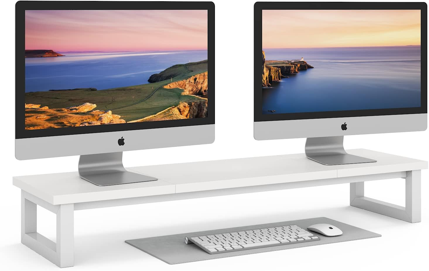 YAOHUOO Dual Monitor Stand Riser, 39Inch Large Monitor Stands for 2 Monitors, Co