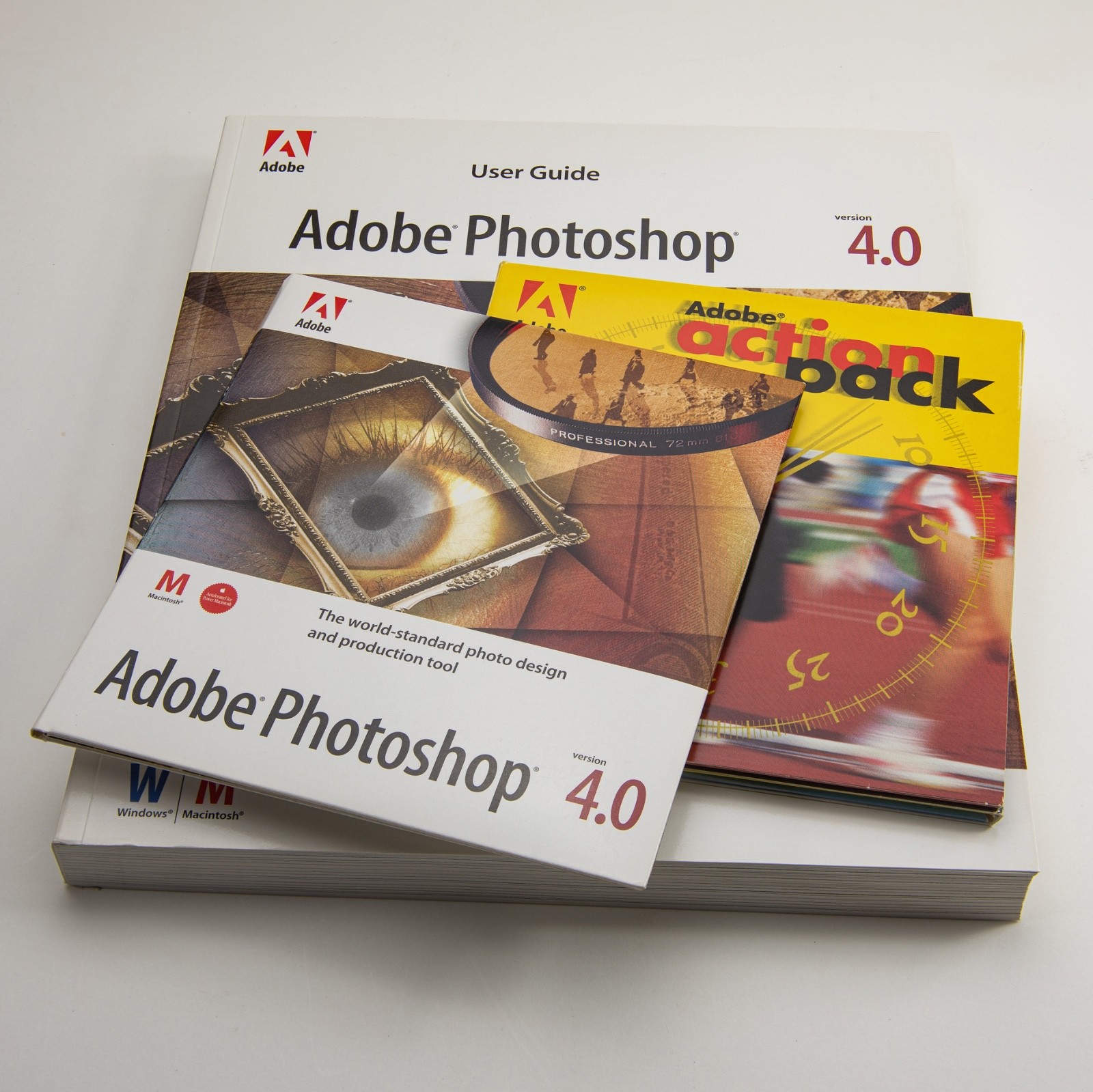 Adobe Photoshop 4.0 Upgrade Macintosh CD w/ Adobe Action Pack Boxed