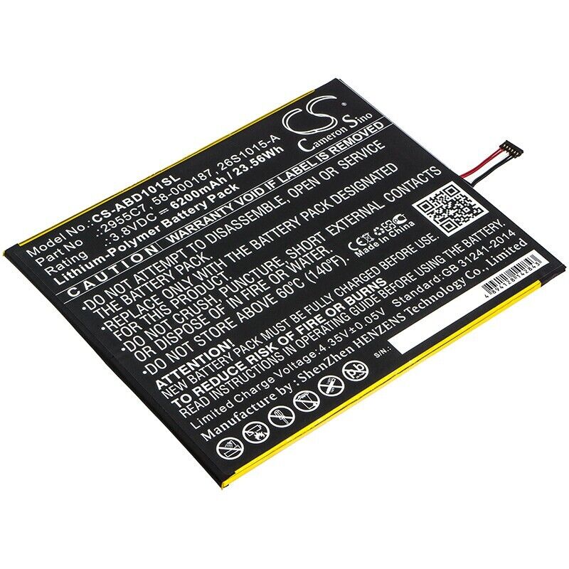 Battery for Amazon 58-000187 26S1015-A