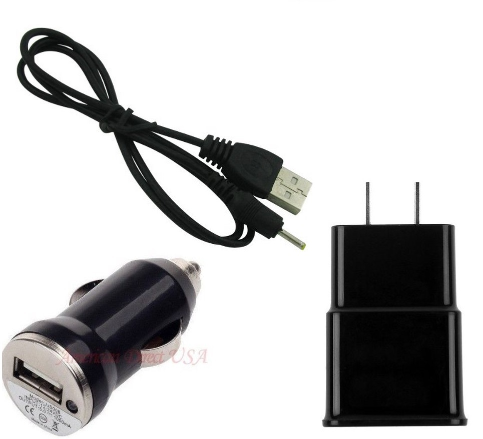 2.0A Wall Charger 3 IN1 ADAPTER+USB  For Nextbook Premium 8 HD NX008HD8G Tablet