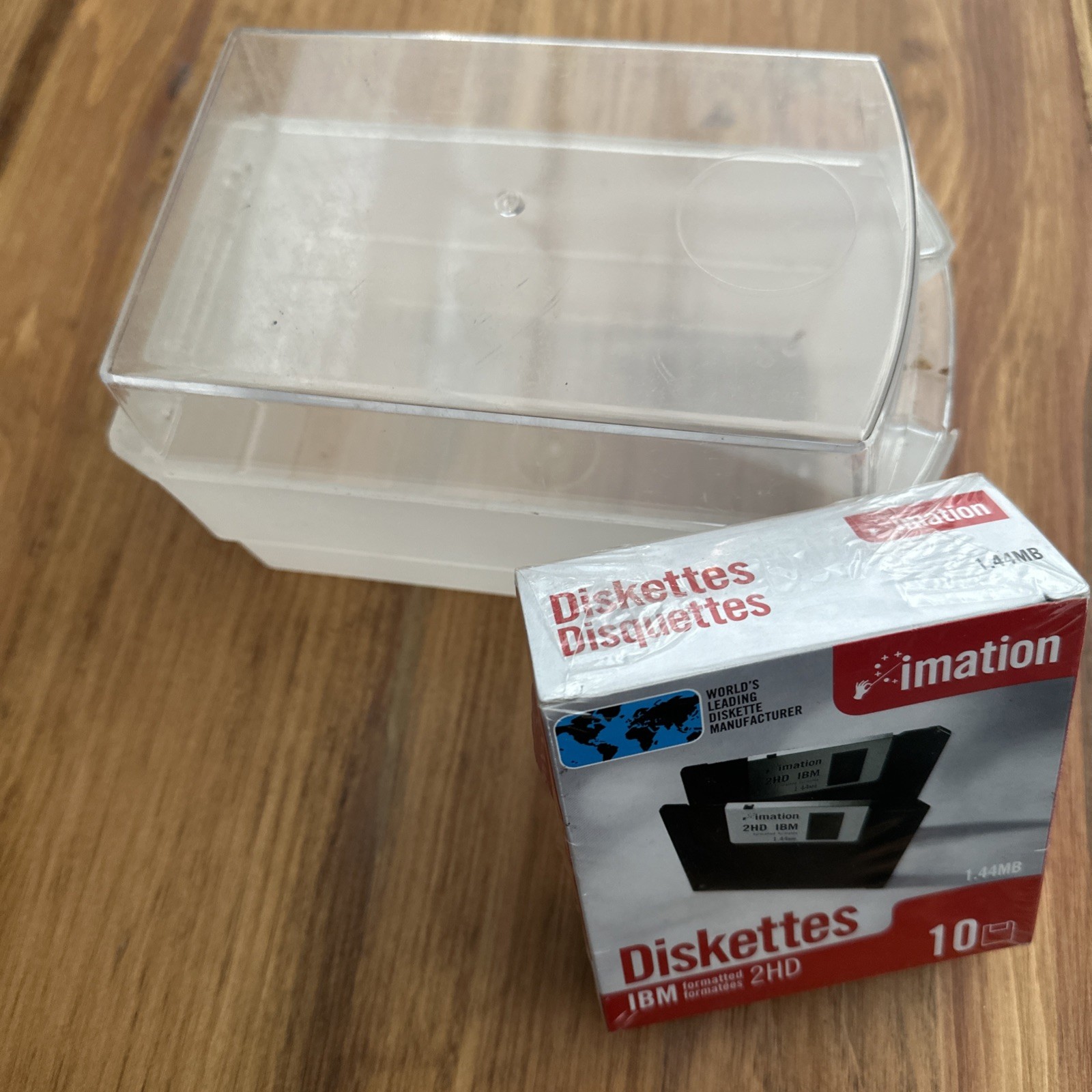 New Sealed Imation Diskettes Mac Formatted 2HD 10 Pack with storage box