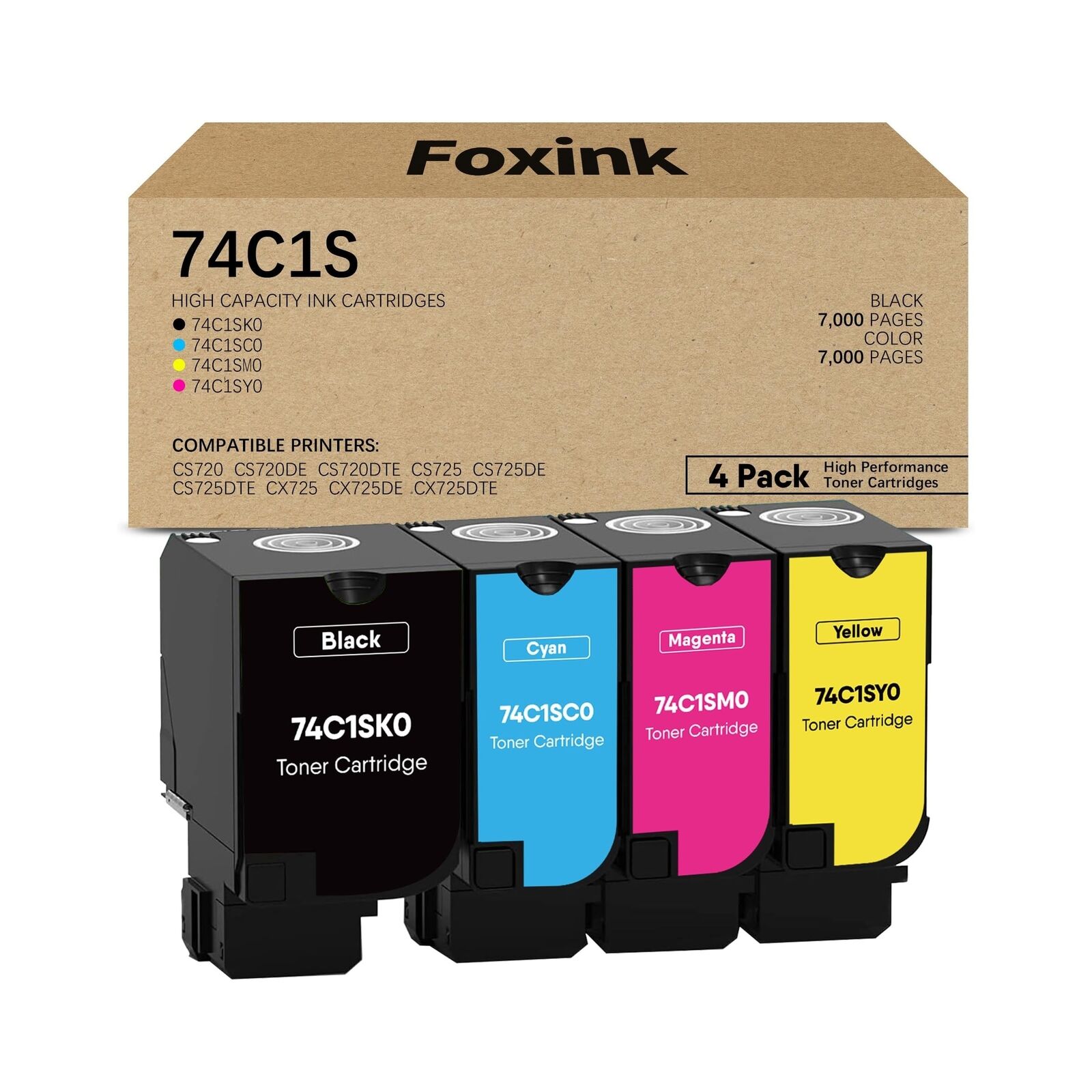 Compatible Toner for Lexmark CS720 CS720de CS720dte CS725 CS725de CS725de CS7...