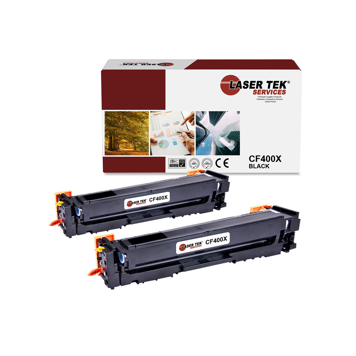 2Pk LTS 201X CF400X Black HY Compatible for HP LaserJet Pro M252n MFP Toner