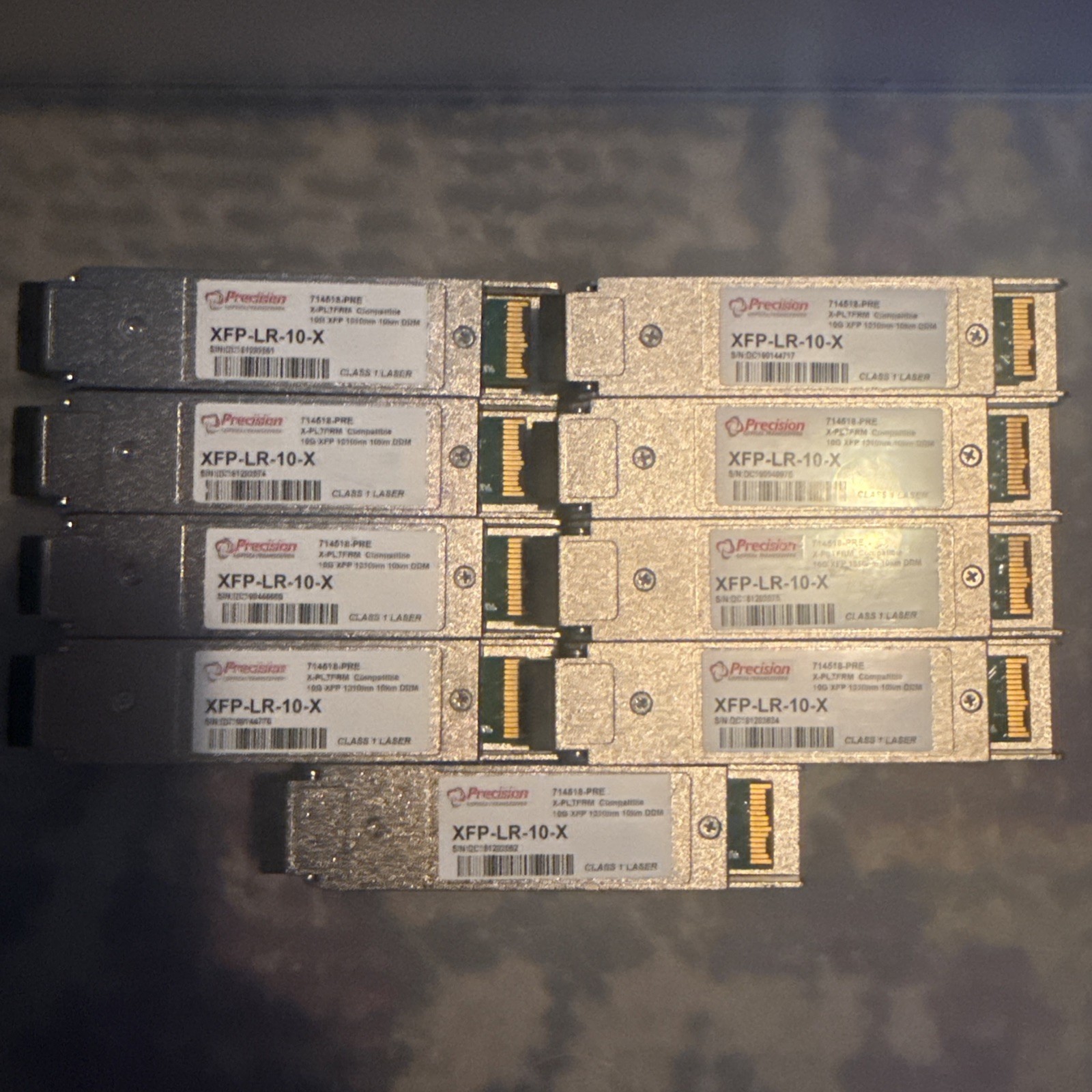 LOT OF 9 Precision XFP-LR-10-X 10G XFP 1310nm 10KM DDM 714518-PRE