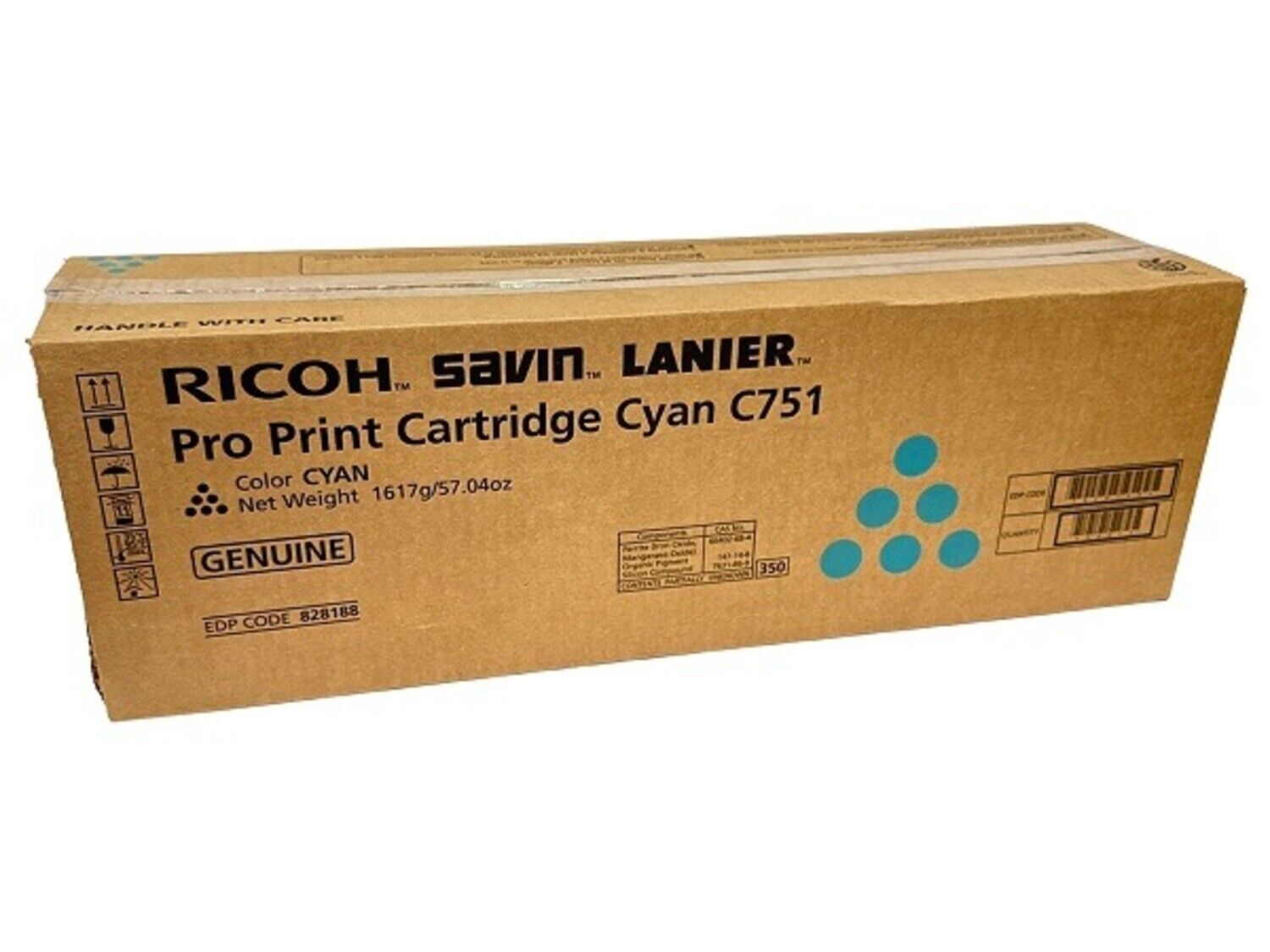Genuine Ricoh 828188 Cyan Toner Cartridge