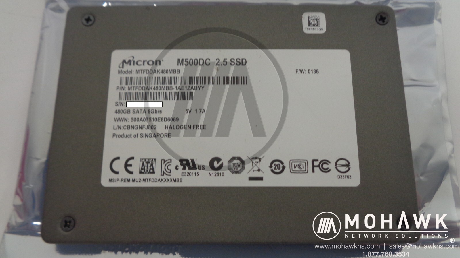 MTFDDAK480MBB Micron M500DC 480GB MLC SATA 6Gbps 2.5-inch Internal Solid State