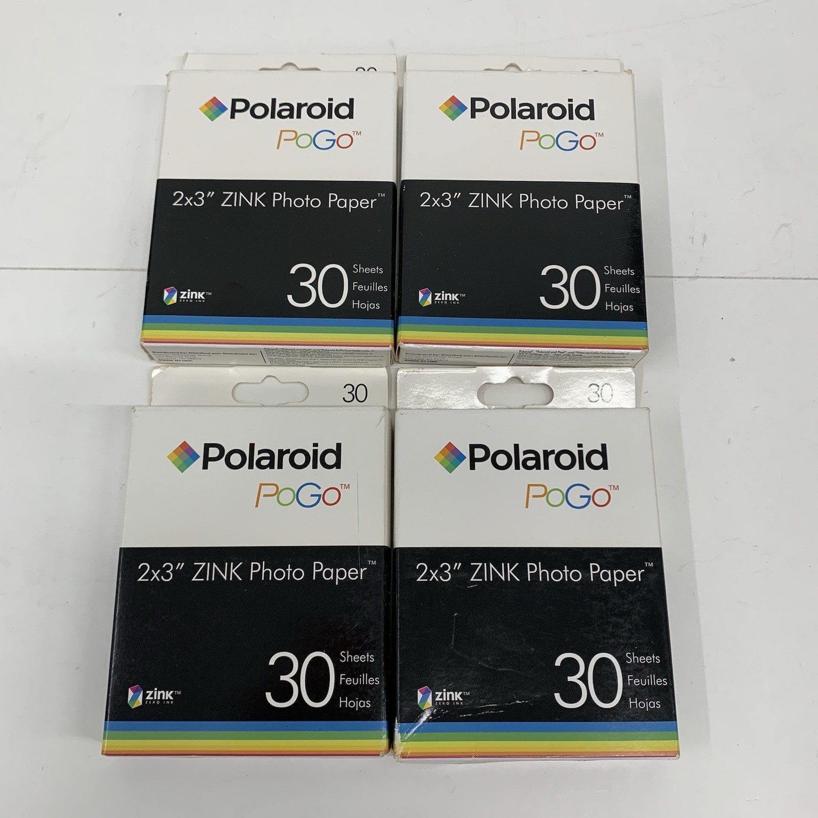 Polaroid PoGo 2x3" Zink Photo Paper 30 Sheets New Lot of 4