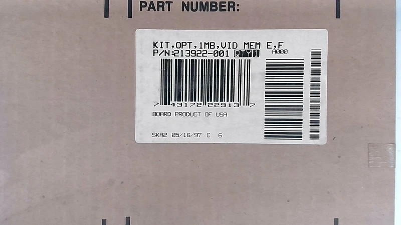 213922-001 compaq hewlett packard hp 1MB video memory module for presario: desk