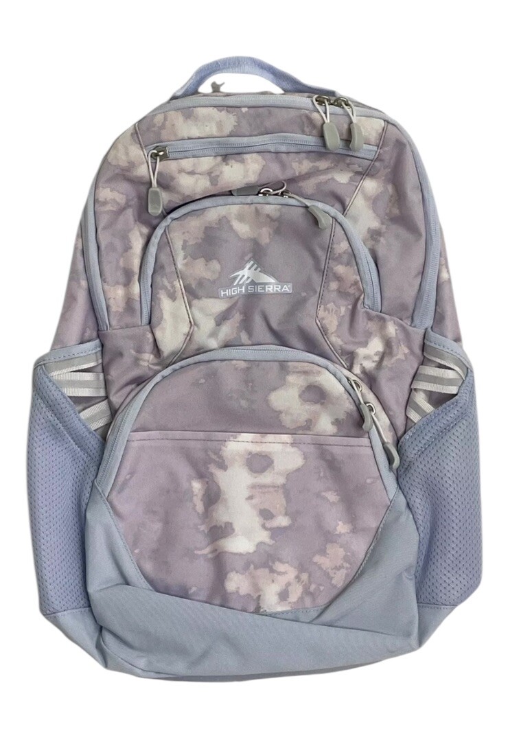 High Sierra Swoop Backpack Bookbag 17” Laptop Lavender Floral Lots Of Storage