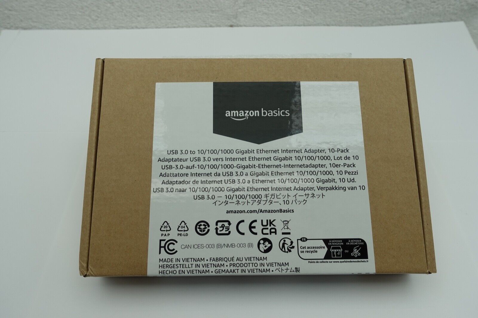 AmazonBasics USB 3.0 to 10/100/1000 Gigabit Ethernet Internet Adapter, 10-Pack