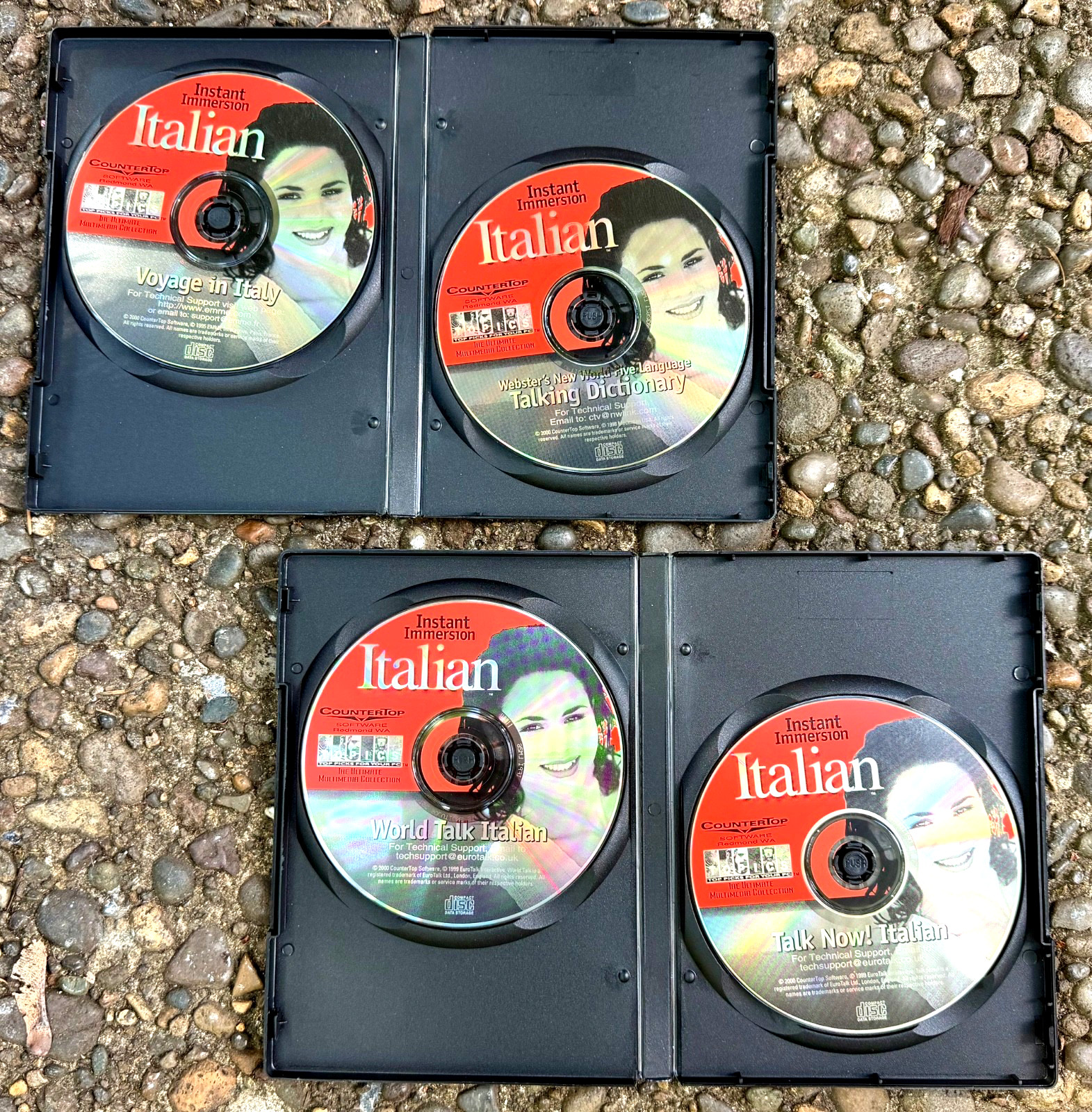 Instant Immersion Italian 4 Disc CD Set for Windows Computer 2000 - Wow