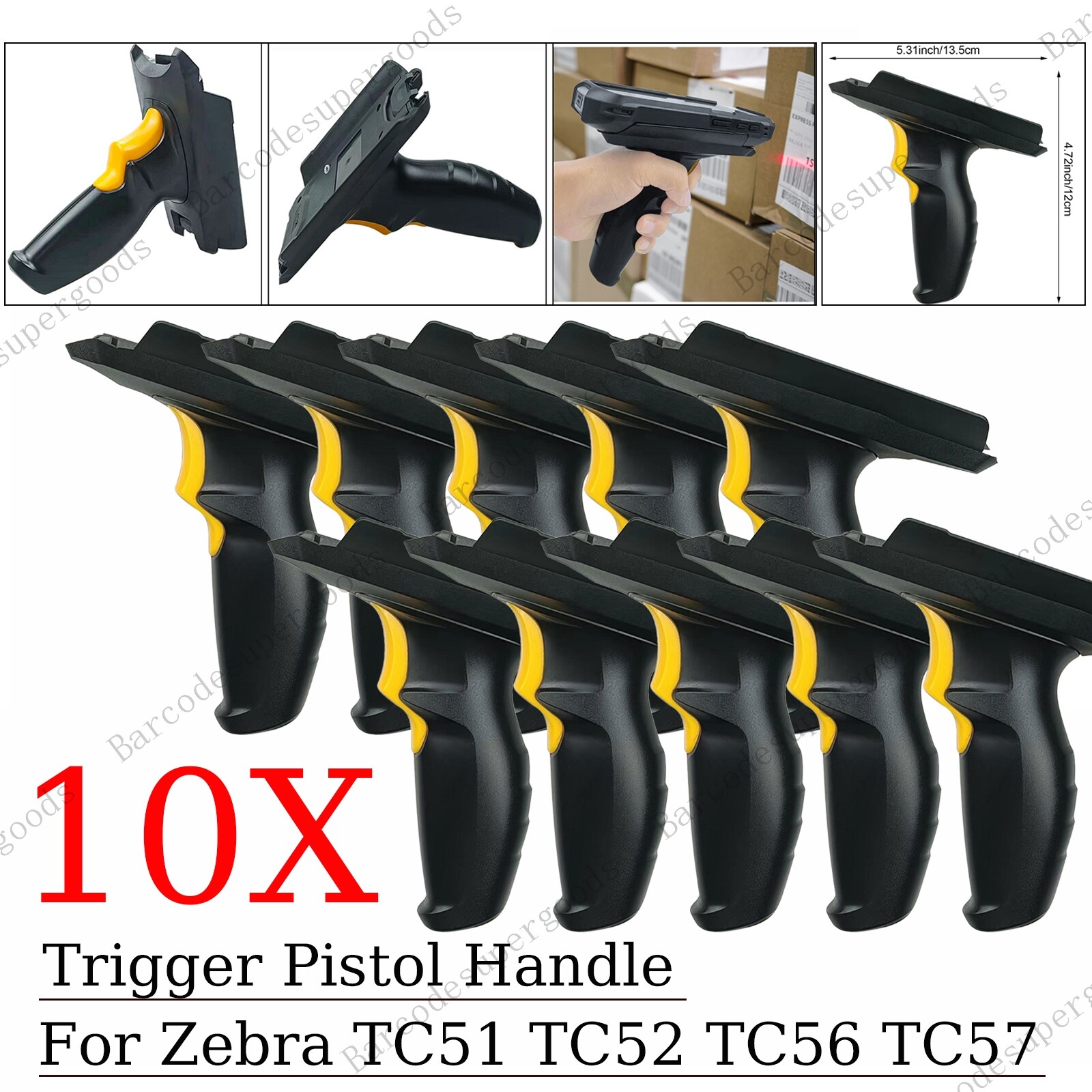 10Pcs Snap On Trigger Pistol Grip Handle for Zebra TC51 TC52 TC56 TC57 Lots New