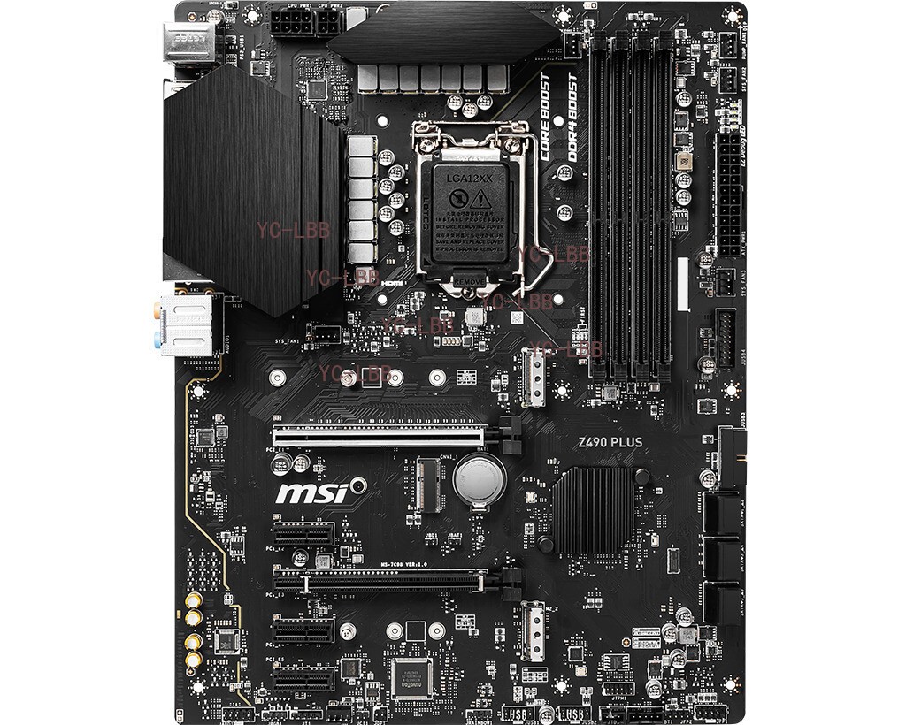 MSI Z490 Plus Motherboard Intel Z490 LGA 1200 DDR4 ATX Core USB 3.2 M.2 HDMI DP