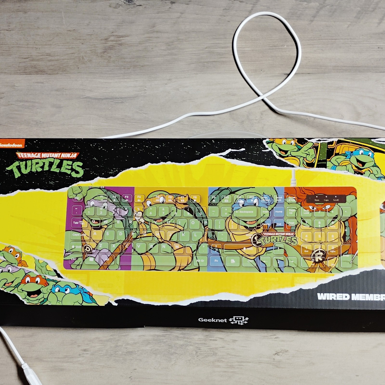 Geeknet Teenage Mutant Ninja Turtles Wired Membrane Keyboard, Multicolor QWERTY