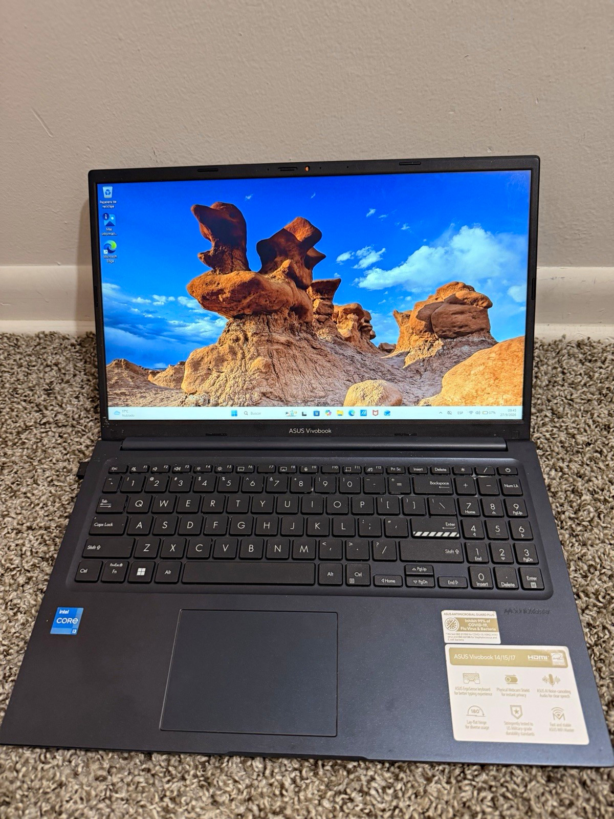 ASUS VivoBook 14in FHD Laptop Core i3 8GB RAM 256GB SSD Win 11 Blue