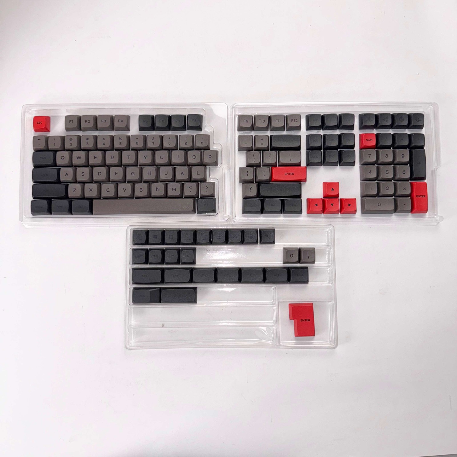 Dark Gray Red Dolch XDA Profile PBT Dye-subbed Keycap Set