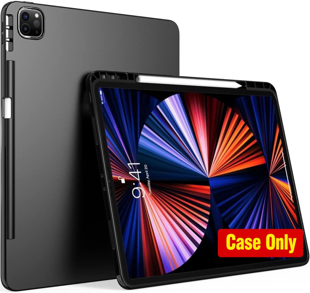 Slim Soft Skin Silicone Case for iPad Pro 12.9" 2021 & 2022, Matte TPU Protectiv