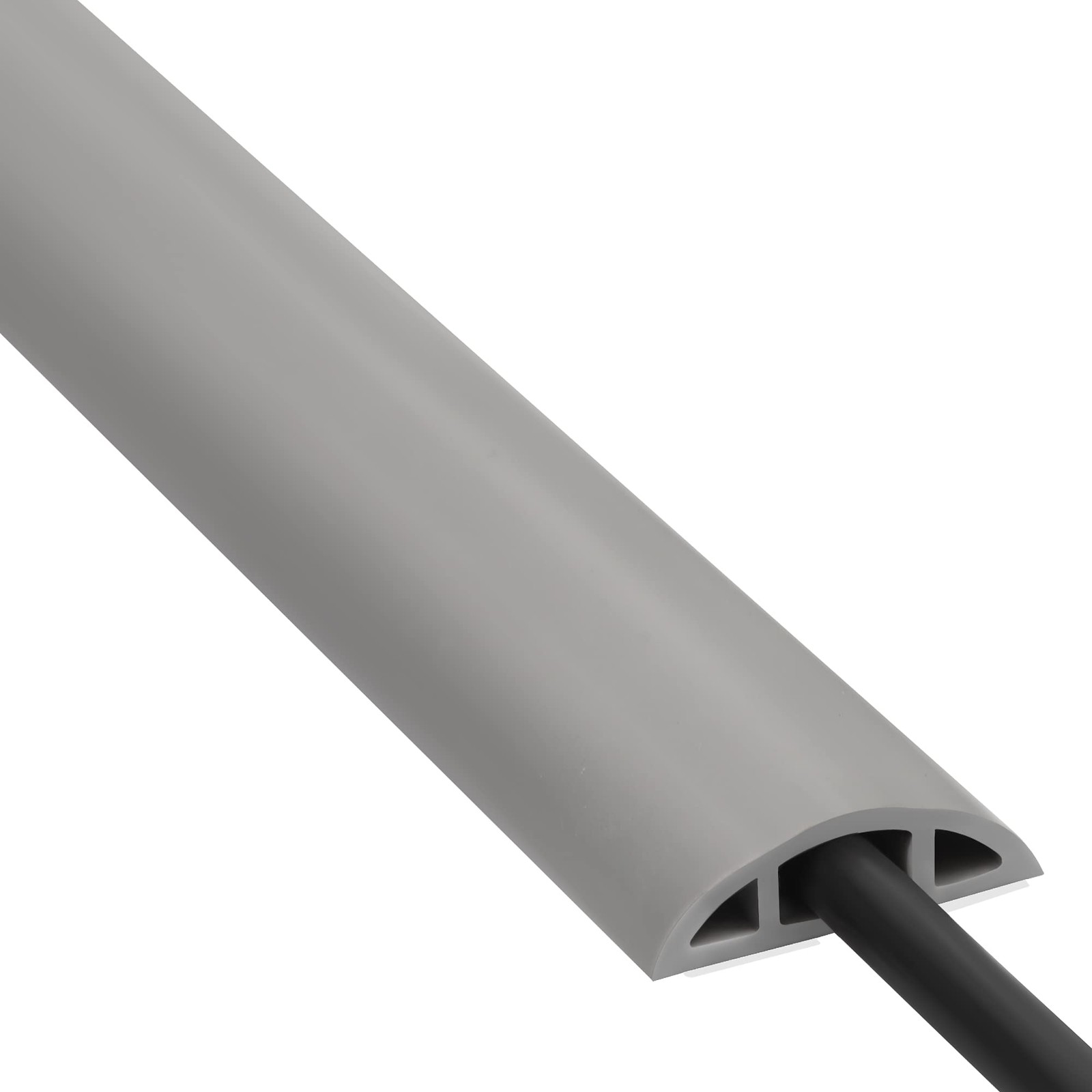 Floor Cord Cover 4Ft, Cord Hider Floor Gray, Cable Management Cover Prevent