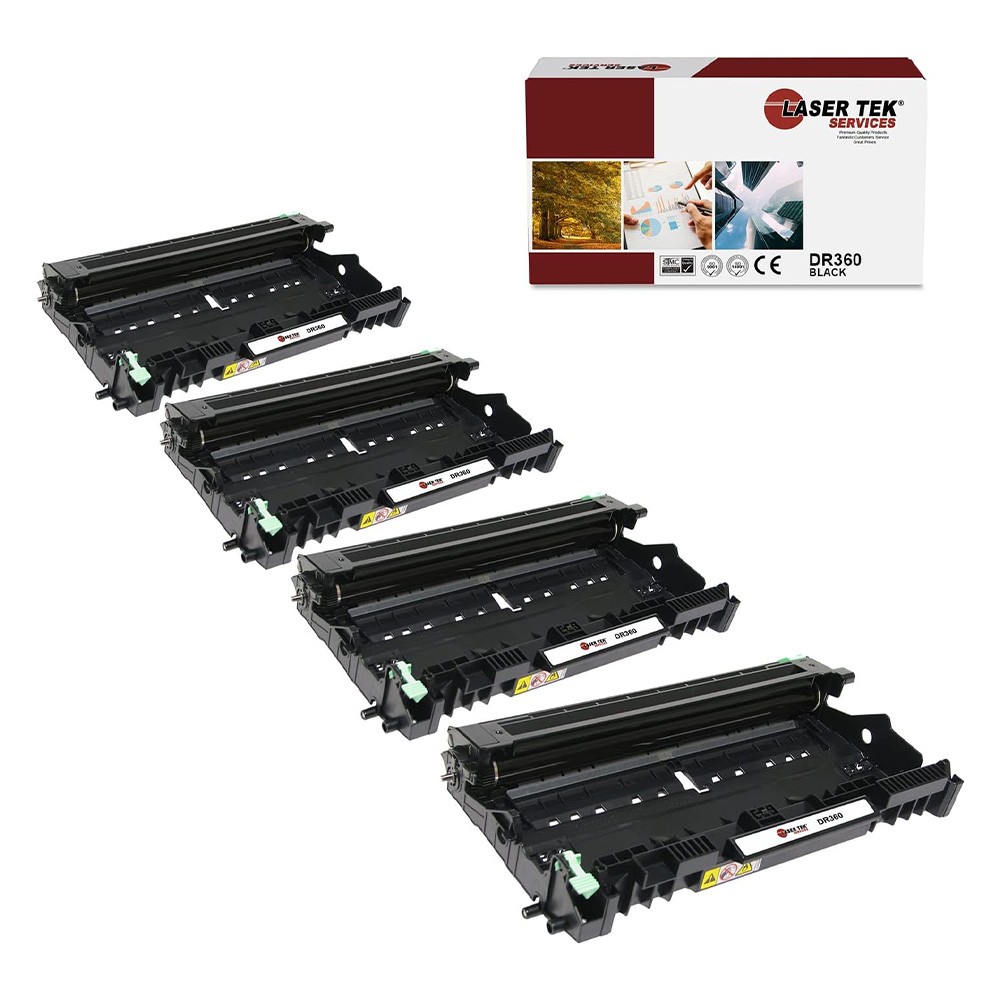 4Pk LTS DR-360 Black Compatible for Brother HL2130 2140, MFC7320 Drum Unit