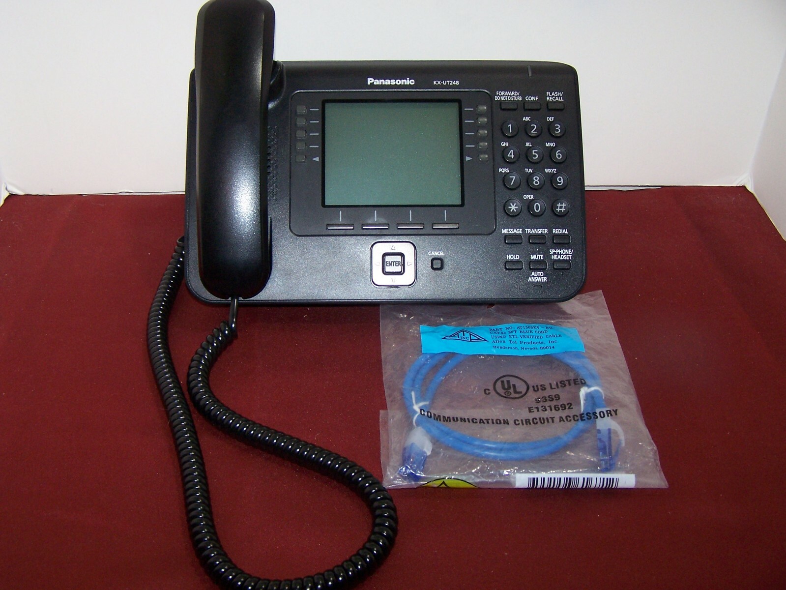 Lot of 5 - Panasonic KX-UT248 Backlit LCD Display SIP Phone