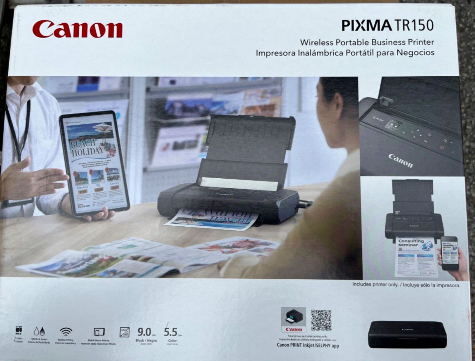 New Canon PIXMA TR150 Wireless Mobile Portable Business Inkjet Printer Black