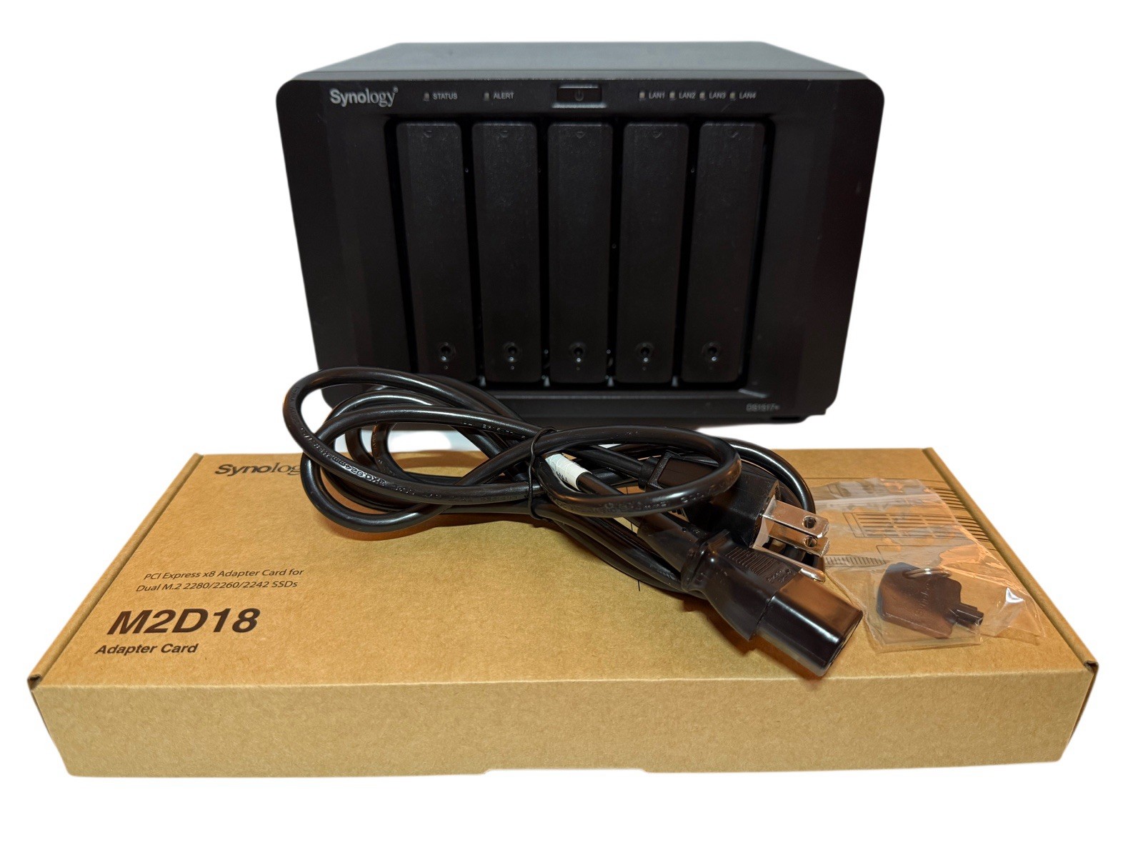 Synology DS1517+ 5-Bay 16GB RAM M2D18 Card W/ 2x M.2 WD Red 512GB Cache Drives