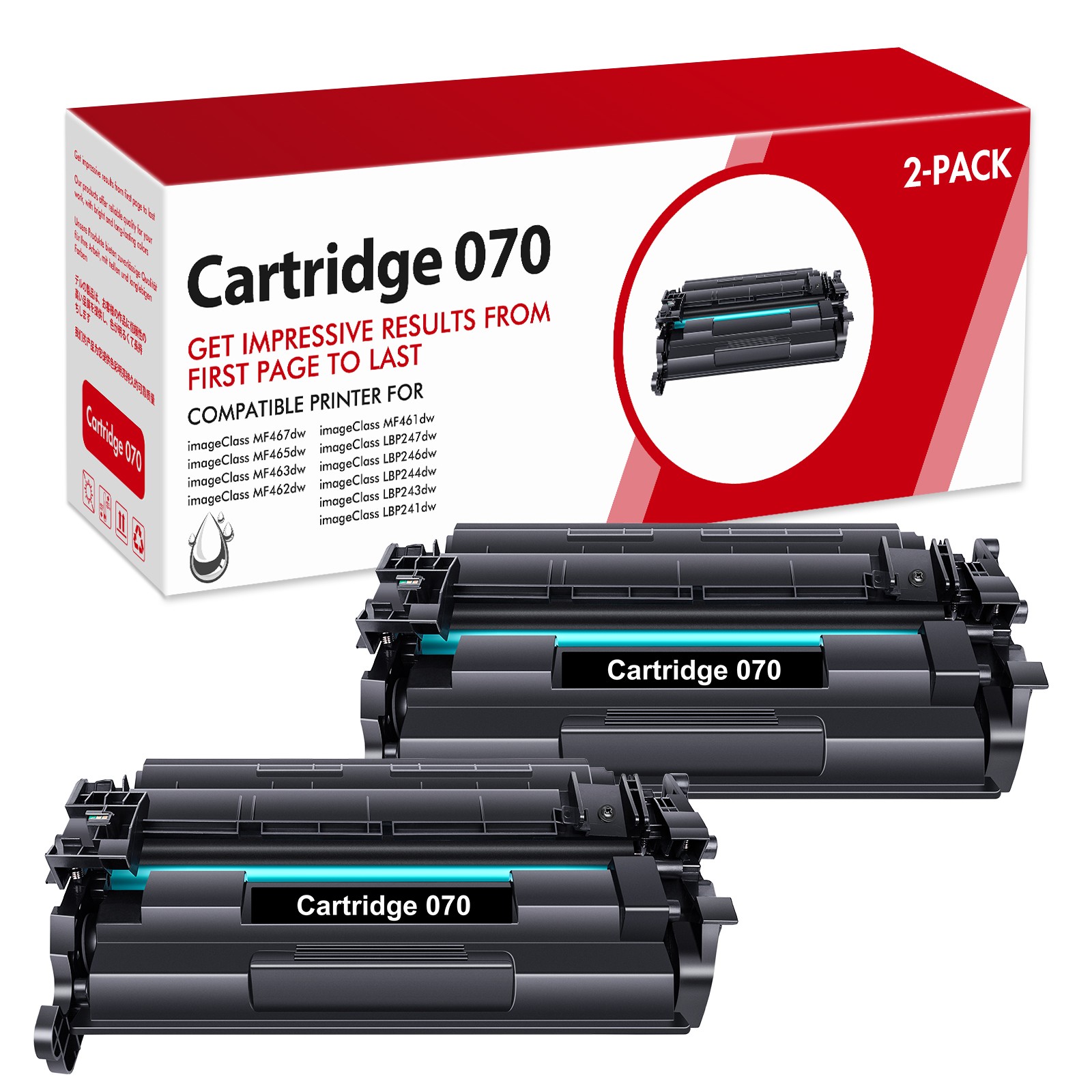 070 CRG070 Black Toner Cartridge With Chip for Canon LBP247dw LBP246dw MF467dw