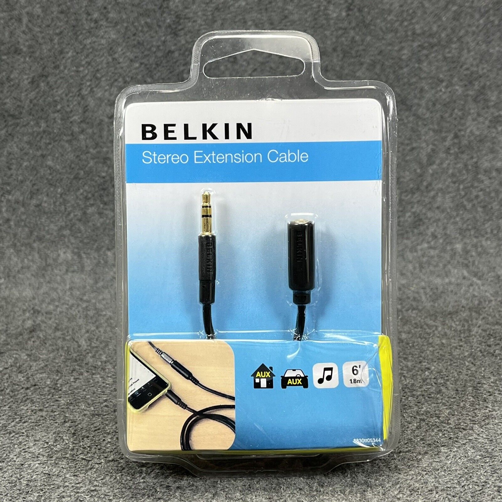 BELKIN F8V204TT06-E3-P Stereo Extension Cable 6 ft. - New & Sealed